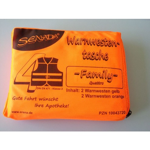 Senada Warnweste orange Family-Tasche, 1 Stück