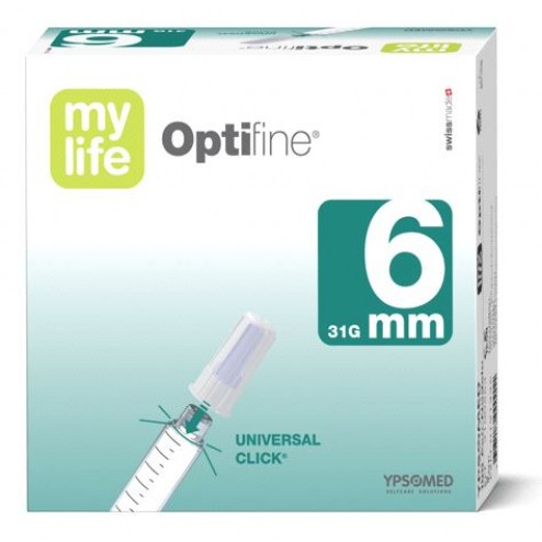 mylife OptiFine Nadeln ultrafein 6 mm - Pen Nadeln, 100 Stück