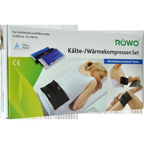 Röwo Kalt-Warmkompresse - Set mit Klettbandage 2 Stück