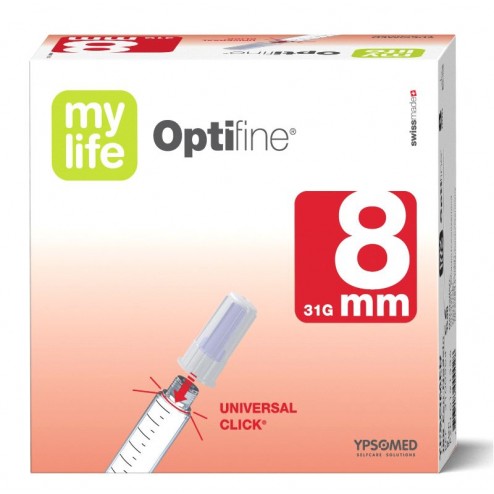 mylife OptiFine Nadeln ultrafein 8 mm - Pen Nadeln, 100 Stück