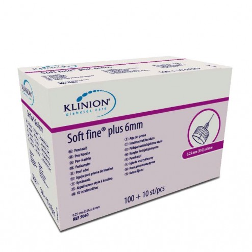 Klinion Soft Fine Plus 0,25 x 6 mm 31G - Pen Nadeln, 110 Stück