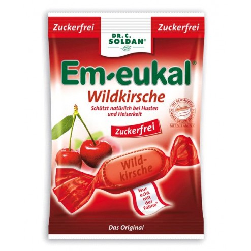 EM-Eukal Wildkirsch zuckerfrei, 75 g, 1 Stück