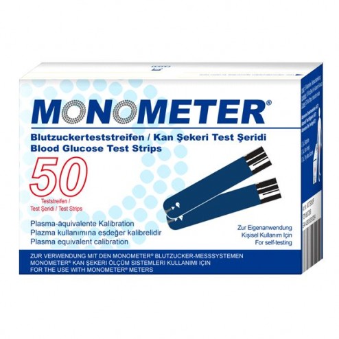 Monometer Blutzuckerteststreifen, 50 Stück