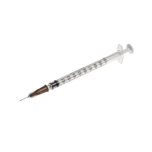 BD Plastipak Syringe 1 ml Luer with needle 303299