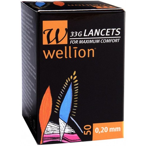 Wellion 33G steril Lancets, 50 Stück