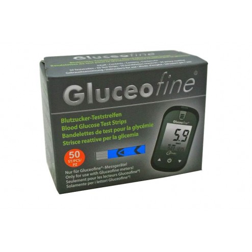 Gluceofine Blutzuckerteststreifen, 50 Stück