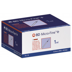 BD Micro-Fine+ U 100, 1,0 ml, 0,33 x 12,7 mm, 100 Stück
