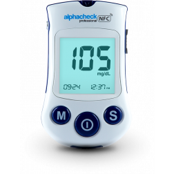 Alphacheck Professional NFC Blutzuckermessgerät - 1 Set mg/dl