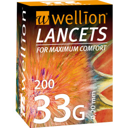 Wellion 33G steril Lancets, 200 Stück