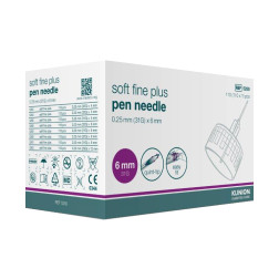 Klinion Soft Fine Plus 0,25 x 6 mm 31G - Pen Nadeln, 110 Stück