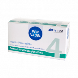 Aktivmed Pennadel Universal 4 Kanülen 0,23 x 4 mm 32 G - Pen Nadeln, 100 Stück