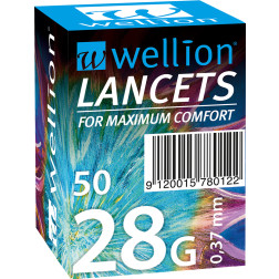 Wellion 28G steril Lancets, 50 Stück