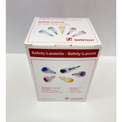 Safety Lanzette 28 G mini blau Einst.Tiefe 1,6 mm , 200 Stück