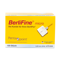 BerliFine micro Pen Kanülen, 8 mm, 100 Stück