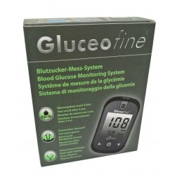 Gluceofine Blutzuckermessgerät - 1 Set mg/dl bzw. mmol/l (umschaltbar)