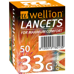 Wellion 33G steril Lancets, 50 Stück