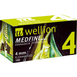 Wellion MEDFINE plus Pennadel, 4 mm, 100 Stück