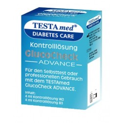 Testamed GlucoCheck Advance Kontrolllösung, 1 x 4,0 ml W 4 normal + 1 x 2,0 ml B 3 hoch, 1 Stück