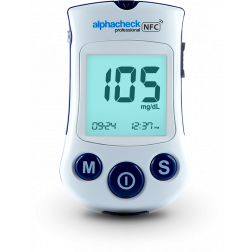 Alphacheck Professional NFC Blutzuckermessgerät - 1 Set mmol/l