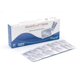 Gluco Smart Salsa, einzeln verpackt, Blutzuckerteststreifen, 50 Stück