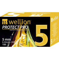 Wellion Protect Pro Saftey Pennadeln, 5 mm, 100 Stück