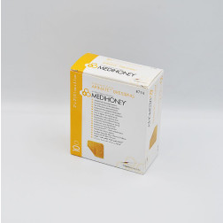 Medihoney Apinate med.Honig Alginatverband 5x5 cm, 10 Stück