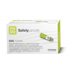 mylife Safety Lancets 28G sterile Einmal-Sicherheits-Lanzetten, 100 Stück