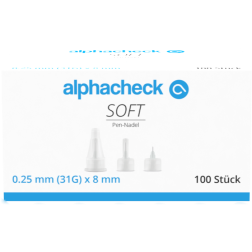 Alphacheck soft Pen-Nadel 8 mm x 31G , 100 Stück