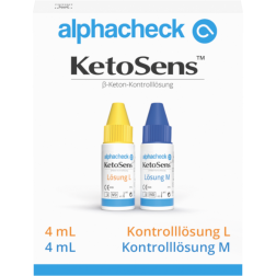 Alphacheck CareSens Pro Kontrolllösung L/M Kombi, 2 x 4,0 ml, 1 Stück