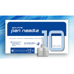 acti-fine Penkanülen 31 G x 10 mm, 100 Stück
