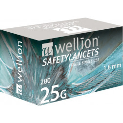 Wellion 25G - Sicherheitslanzetten, 200 Stück