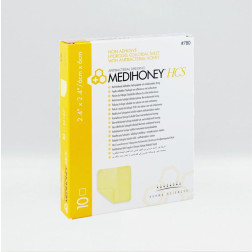 Medihoney HCS Hydrogelverband 6x6 cm non-adhesiv, 10 Stück