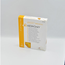 Medihoney Apinate Alginatverband 10x10 cm, 5 Stück