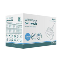 Klinion Soft Fine Plus 0,25 x 8 mm 31G - Pen Nadeln, 110 Stück