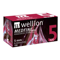 Wellion MEDFINE plus Pennadel, 5 mm, 32G 100 Stück