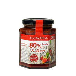 Fruchtaufstrich Erdbeere mit 80% Frucht, 260 g, 1 Stück