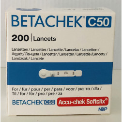 Betachek C50 Lanzetten, 200 Stück