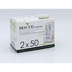 Diavue Prudential Blutzuckerteststreifen, 2 x 50 Stück (100 Stück)