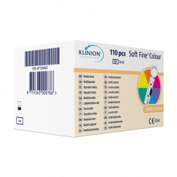 Klinion Soft Fine Colour - Lanzetten 28G, 110 Stück
