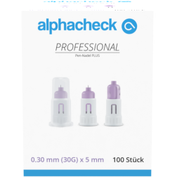 Alphacheck professional Pen-Nadel PLUS 5 mm x 30G , 100 Stück