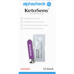 Alphacheck KetoSens Blut ss-Ketone Teststreifen, 10 Stück