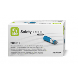 mylife Safety Lancets Comfort 30G sterile Einmal-Sicherheits-Lanzetten, 200 Stück