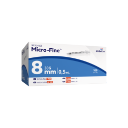 Micro-Fine+ U 100, 0,5 ml, 0,30 x 8 mm, 100 Stück