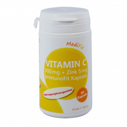 Vitamin C 300 mg+Zink 5 mg ImmunoFit Kapseln, 60 Stück
