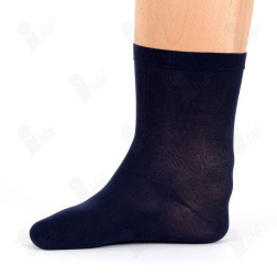 Ihle Diabetikersocke fein, extra weit, bis 60 cm Umfang, Gr. 43 - 46, 1 Paar, marine
