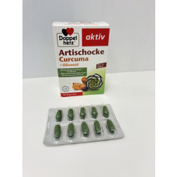 Doppelherz Artischocke+Olivenöl+Curcuma Kapseln, 30 Stück