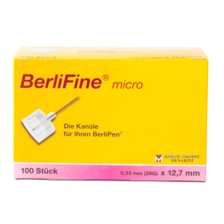 BerliFine micro Pen Kanülen, 12 mm, 100 Stück