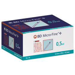 BD Micro-Fine+ U 100, 0,5 ml, 0,33 x 12,7 mm, 100 Stück