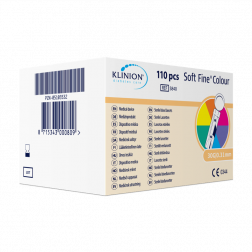 Klinion Soft Fine Colour - Lanzetten 30G, 110 Stück