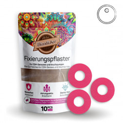 Freestyle Libre 3 Fixierungstapes Ring, pink, 10 Stück